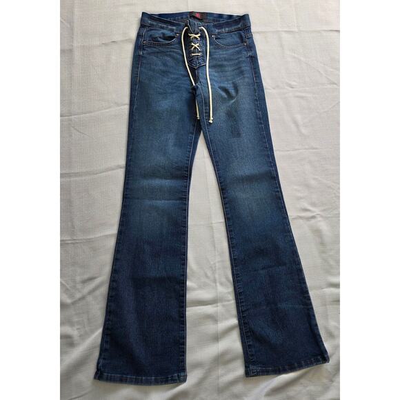 No Boundaries Womans Boot Cut Tie Closure Jeans Size S 3-5 (26x32) - Picture 1 of 5